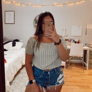 American eagle off the shoulder top